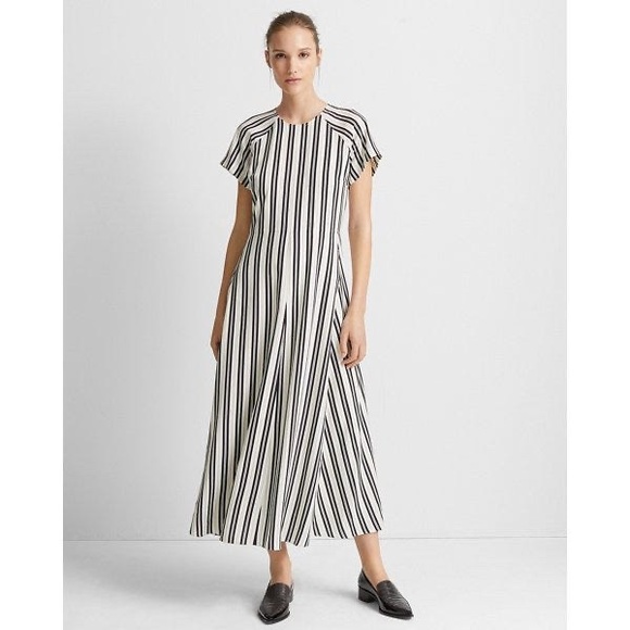 NWT Club Monaco Striped Midi Dress - Picture 4 of 5